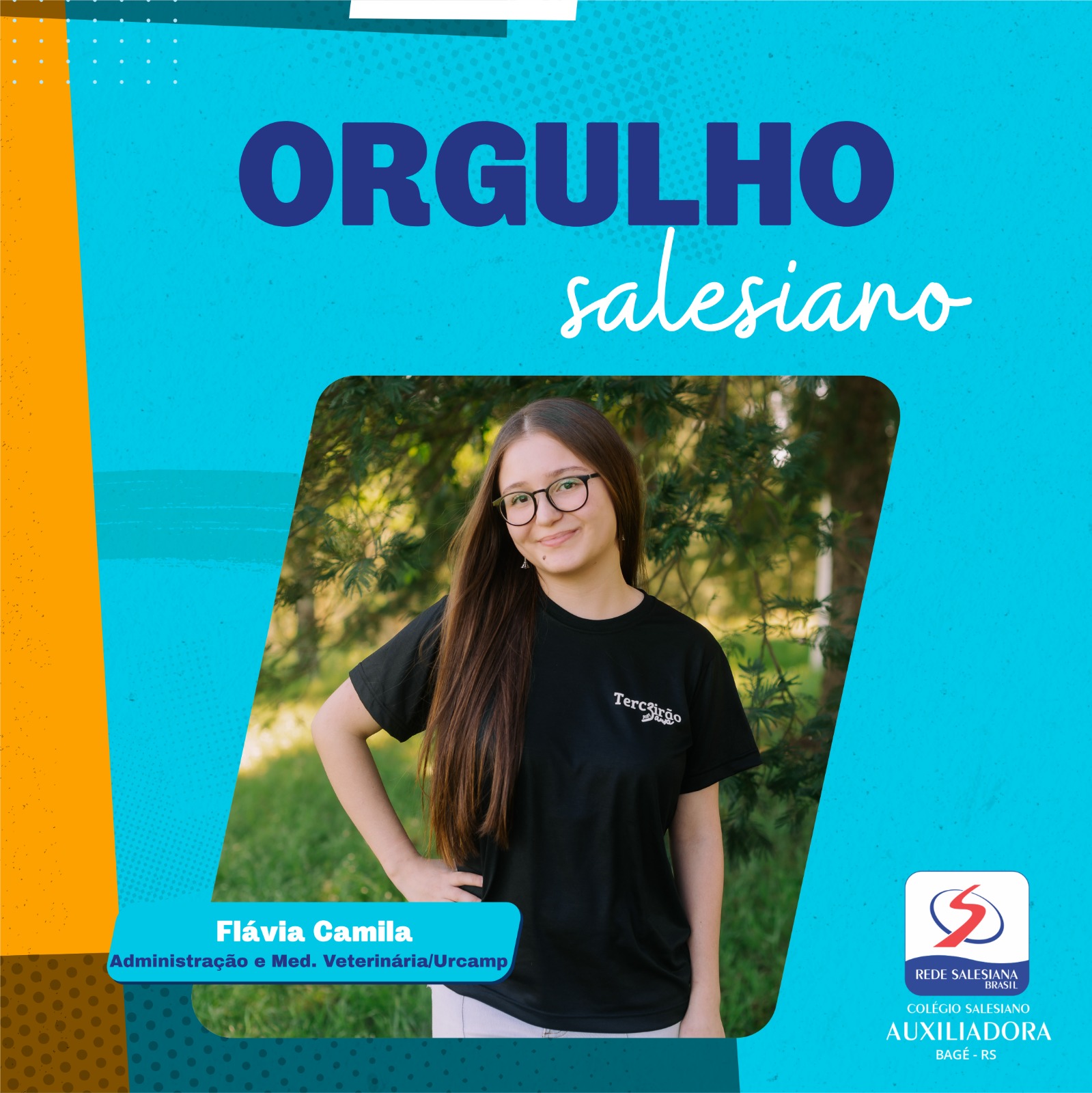 Arte de aprovação de Flávia Camila