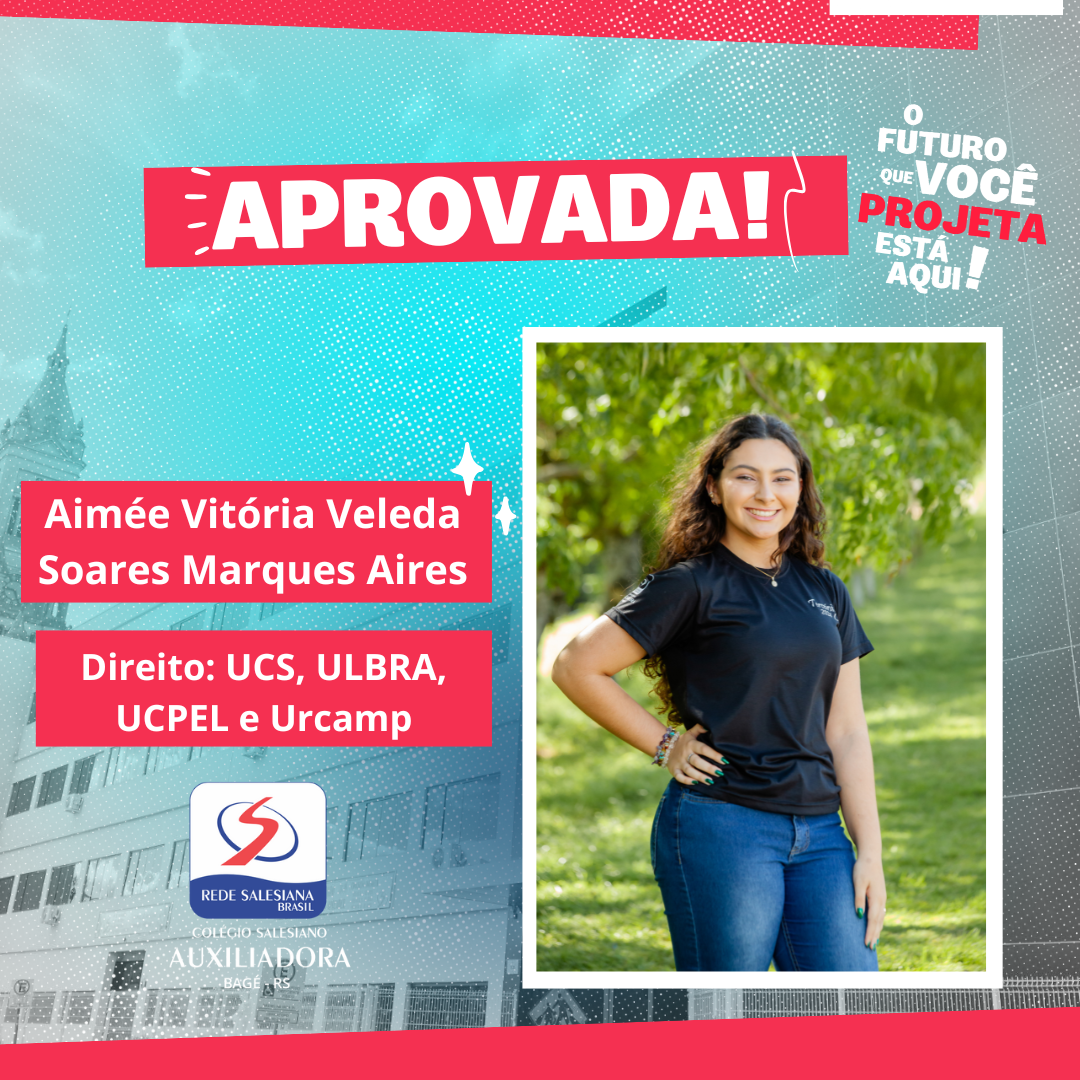 Arte de aprovação de Aimée Vitória Veleda Soares Marques Aires