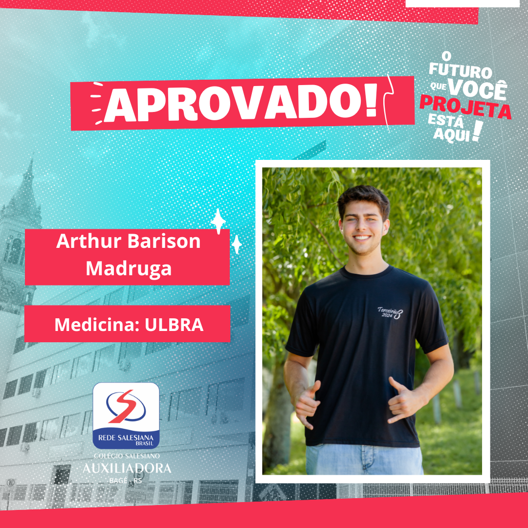 Arte de aprovação de Arthur Barison Madruga