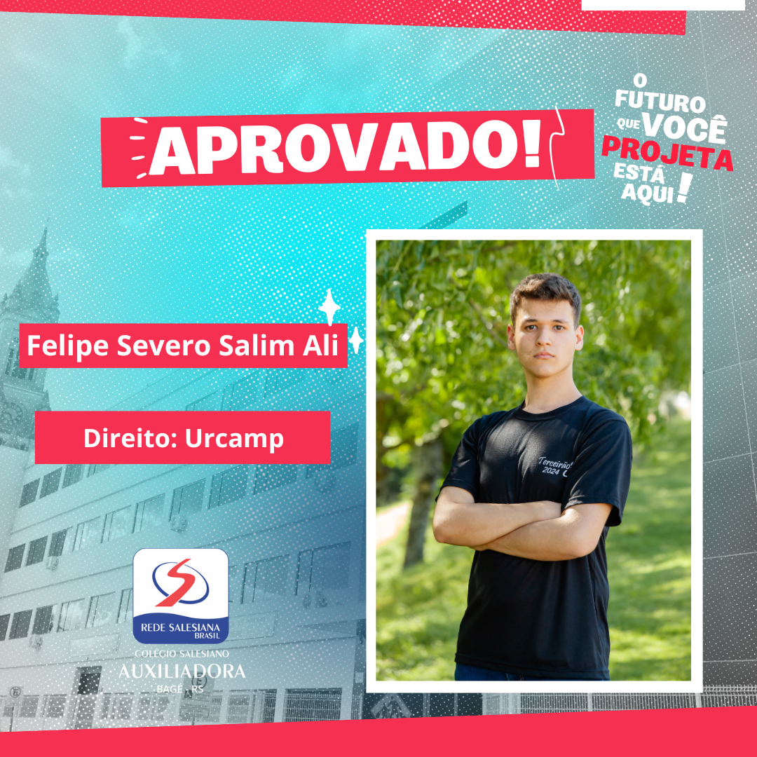 Arte de aprovação de Felipe Severo Salim Ali