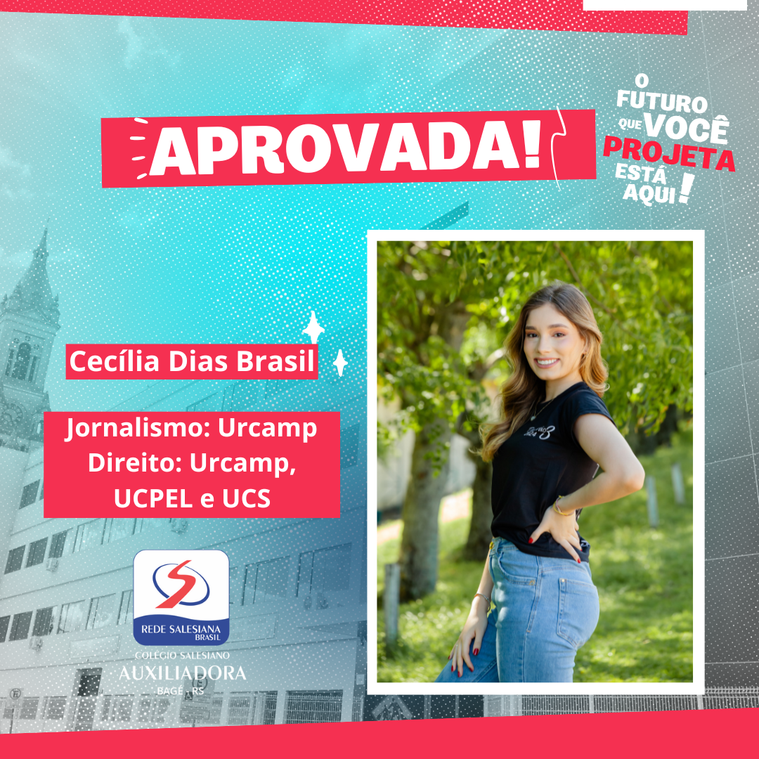 Arte de aprovação de Cecília Dias Brasil